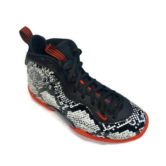 Nike Little Posite One Shoes Size 4.5Y Womens Size 6 Albino Snakeskin 644791-104 - Picture 1 of 8